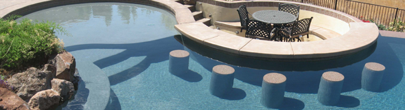 Sun Shelf and Swim Up Seating